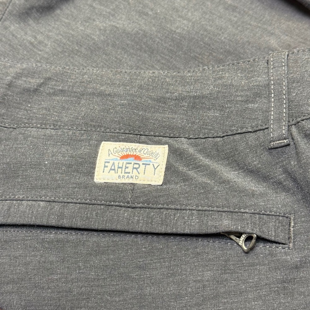 Faherty All Day Shorts Mens 38 Charcoal Grey Hybrid Stretch MSC0012 XL Beach - Picture 9 of 9